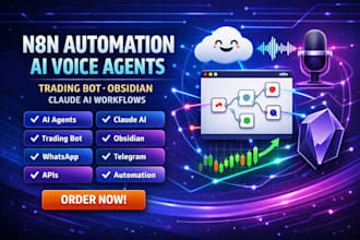 n8n automation n8n automation voice agent n8n trading bot n8n obsidian claude ai