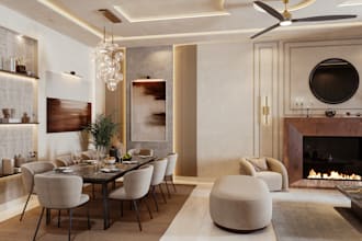 do photorealistic 3d interior rendering for homes and villas
