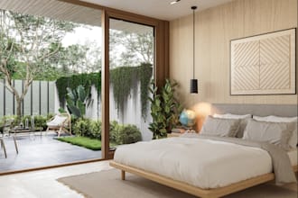 do photorealistic 3d interior rendering for living room, bedroom and villa