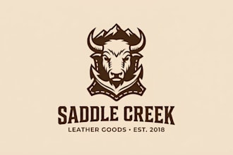 design a premium and professional leather logo f