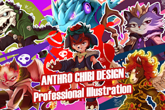 draw fantasy chibi anthropomorphic characters