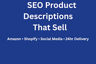 write SEO product descriptions and social media captions