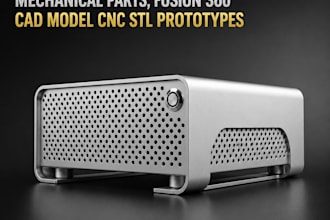 design solidworks mechanical parts, fusion 360 cad model cnc stl prototypes