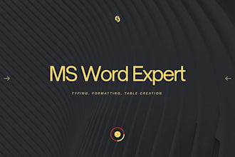do ms word typing, formatting and table creation