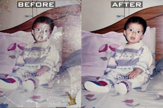 do ai photo restoration, repair, colorize and enhance old photos