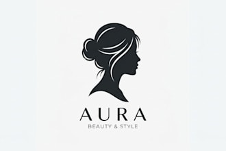 design an elegant and professional woman silhouette logo