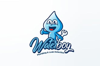 make cool and fun logo the opening of our plumbing business