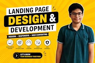 design and develop a responsive ai landing page