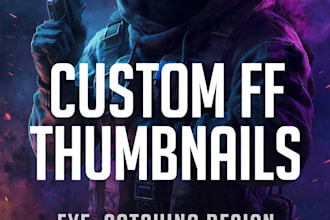 design eye catching free fire youtube thumbnail