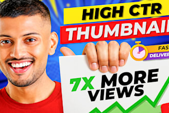 design ai and business youtube thumbnails delivery  24h