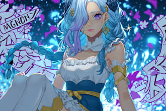 draw original anime art based on your concept