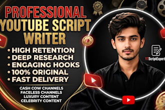 write high retention youtube scripts for cash cow channels