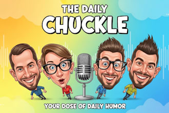 do cartoon caricature podcast cover art