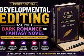 developmental edit your dark romance or fantacy novel, sci fiction beta reader