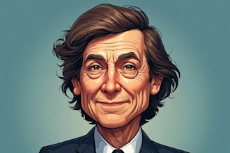 paint a hilarious political cartoon illustration