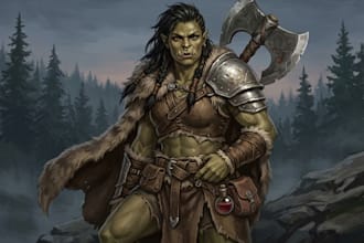 create a fantasy character concept art