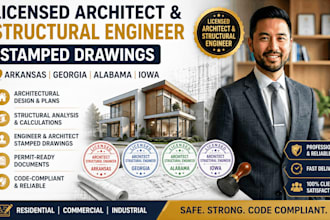 licensed architect structural engineer stamp in arkansas georgia alabama iowa