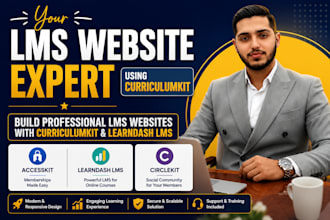 develop lms website using curriculumkit and learndash