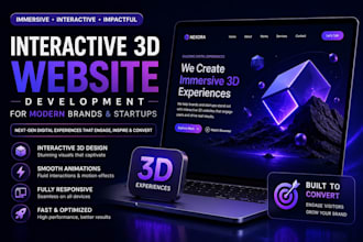 interactive 3d website development for modern brands startups