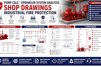 pump calc sprinkler system analysis shop drawing industrial fire protection