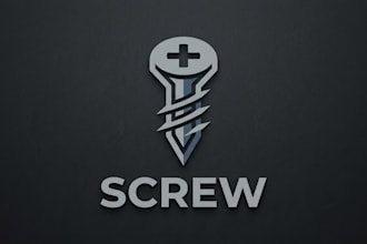 design a strong and professional screw logo for your brand