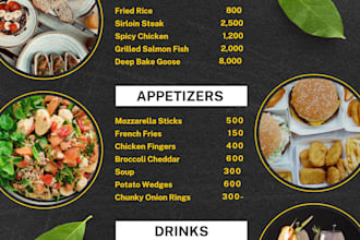 do restaurant menu design vistaprint