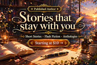 write resonant short stories or flash fiction for your anthology, blog, or book