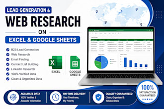 do lead generation, web research and data collection