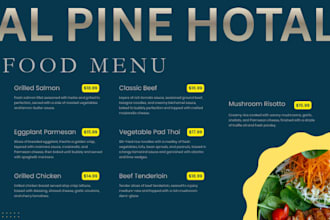 design a professional menu card