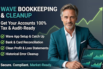 do wave bookkeeping, catch up accounting, and bank reconciliation