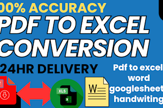 convert pdf to excel with accurate data entry