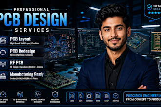 do pcb design, pcb layout, pcb redesign, schematic design and rf pcb kicad iot