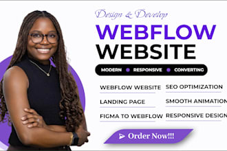 webflow website design develop webflow website  webflow landing page