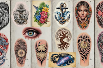 make a realistic realism tattoo design for you