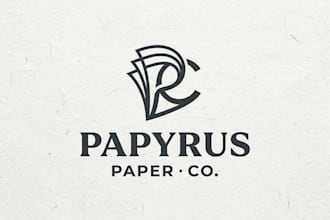 design a clean and professional paper brand logo for your business
