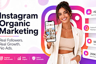 do instagram organic marketing, promotion and content creation