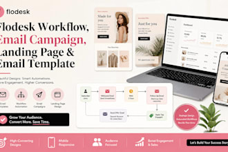 do flodesk design workflow email campaign landing page design email template