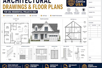 architectural floor plans and elevations