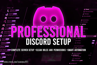 create and setup an advanced discord server with bots