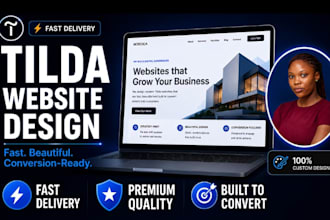 design or redesign a professional tilda website,landing page