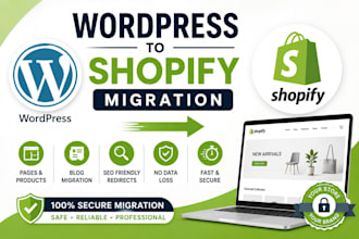 migrate wordpress to shopify store, shopify to wordpress to shopify with SEO