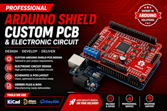 design professional arduino shield custom pcb and electronic circuit