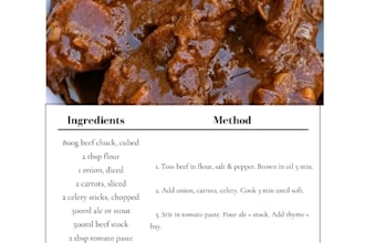 write authentic UK beef stew recipe with SEO optimization