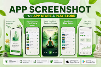 design stunning  screenshots for app store and play store
