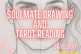 do soulmate psychic reading, soulmate drawing, tarot reading, same hour soulmate