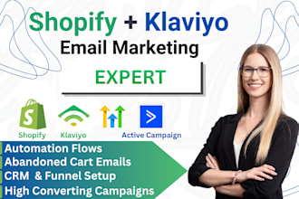 design and set up email marketing automation in mailchimp or klaviyo