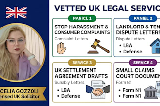 draft a formal UK landlord tenant dispute legal letter