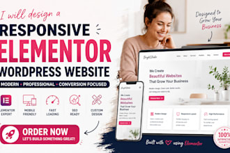 design a responsive elementor wordpress website