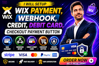 setup wix payment webhook credit debit card checkout payment button