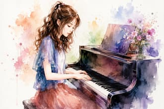 create book illustrations in watercolor